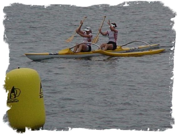 OC1/OC2 Surfski Women's Race - Wendy and Teresa - 2nd in OC2