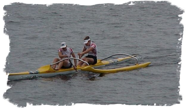 OC1/OC2 Surfski Women's Race - Wendy and Teresa - Togetherness!