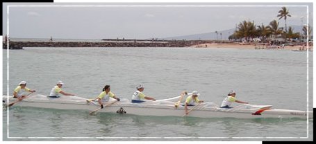 Jericho Women at the finish line - Molokai 2001