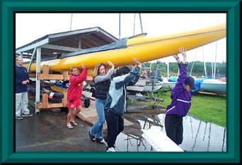 Getting the boats out!